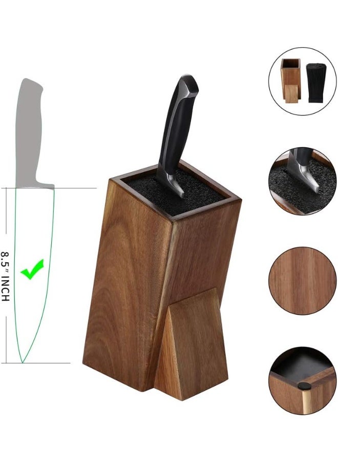 Universal Acacia Wood Knife Holder，Knife Holder, Large Capacity, Kitchen Household Multifunctional Knife Storage and Placement Rack - Image 3